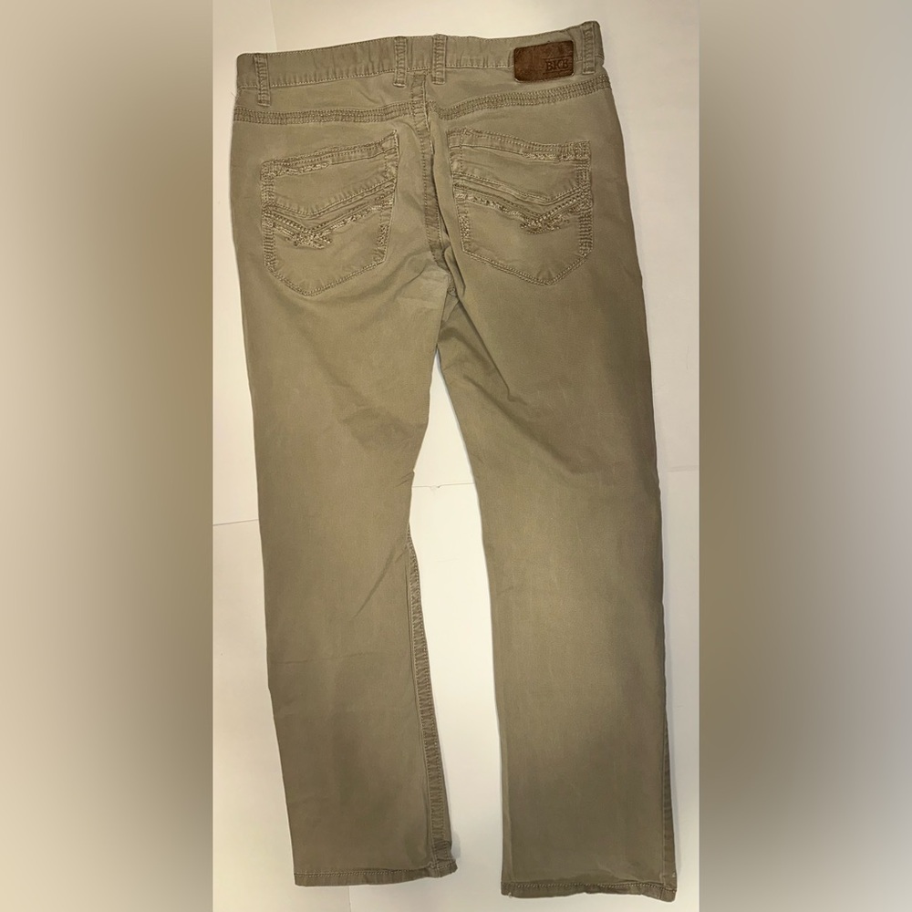 BKE Buckle Jake Men’s Khaki Chino Pants Size 36x29.5 Beige Brown Straight‎ Leg - Picture 2 of 9